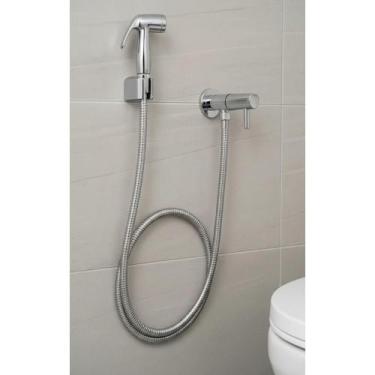 Imagem de Ducha Higiênica Cromada ABS 1/4 Volta Mangueira 120cm - Congratulation