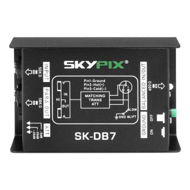 Imagem de Direct Box Passivo 1 Canal Com Chave Ground E Atenuador -20/-40dB SK-D