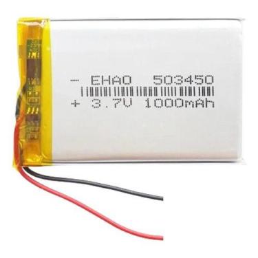 Imagem de Bateria 1000 Mah 3,7 V 5mm X 34mm X 50mm 2 Fios 503450 - - bgb