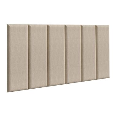 Imagem de Cabeceira Estofada Modular Kit 6 Peças para Camas de Solteiro Imperial Madesa