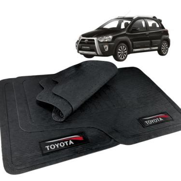 Imagem de Jogo de Tapete Etios Cross 2014 a 2018 Borracha Com Logo - Toyota