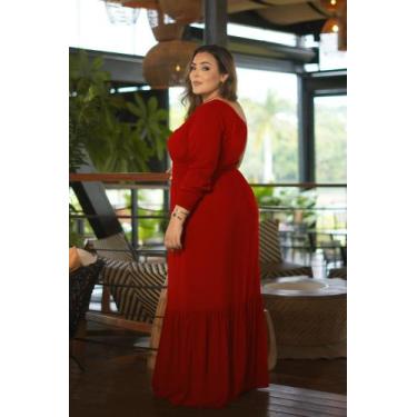 Imagem de Vestido Longo Plus Size Mula Manca Elegante Festa Ajustável Modelador 
