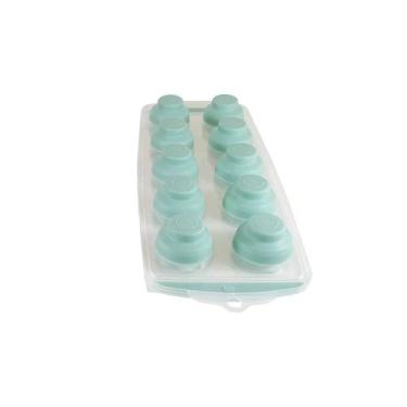 Imagem de Forma de Gelo de Plástico e Silicone Retrátil com 10 Cavidades Redonda
