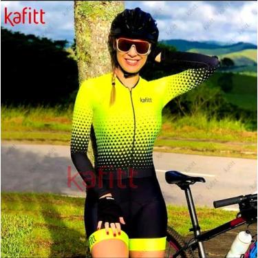 Imagem de Macacão de Ciclismo Feminino Proteção UV50+ e antibacteriana para uso 