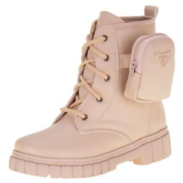 Imagem de Bota infantil coturno bag nilqi - 1500, Rosa 01, 33