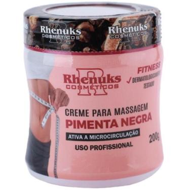 Imagem de Creme de massagem Pimenta Negra 200g Rhenuks, 200g