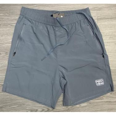 Imagem de Bermuda Red Nose Masculina Dry Fit Tactel Bolsos Zíper, Azul cinzento,