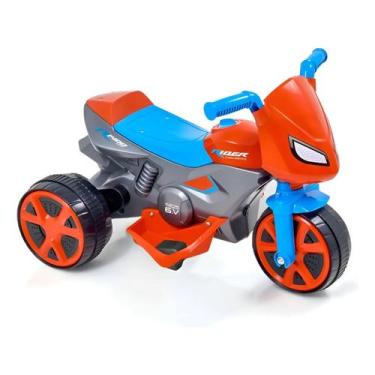 Imagem de Moto Elétrica Rider Azul e Vermelho - Usual - Usual Brinquedos