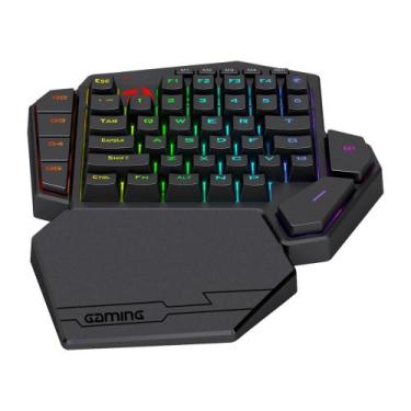 Imagem de Teclado Mecanico Gamer Redragon Ditix One-Handed, RGB, Switch Azul, Pr