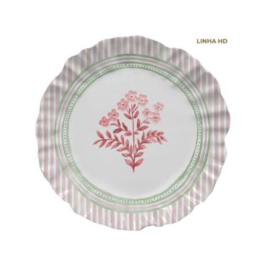 Imagem de Sousplat Listra Nina Flowers Design Sofisticado para Mesa Posta Maison Blanche