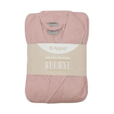 Imagem de Roupão Felpudo Atoalhado Deluxe Appel Hotelaria Cor:Rosa CháTamanho:GG