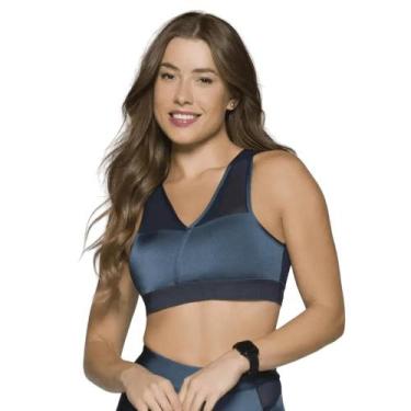Imagem de Top Selene com recorte e bojo - 24873.001 - Azul Stone, Azul, GG