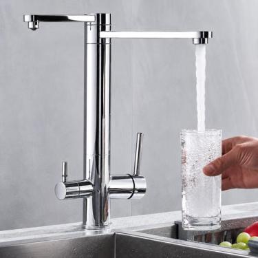 Imagem de Torneira Gourmet de Cozinha Filtro Bancada Monocomando Saida Dupla - Z