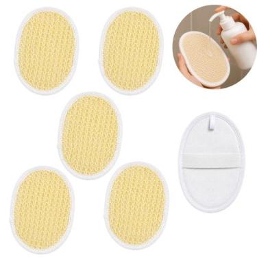 Imagem de 5 Esponjas Banho Vegetal Natural Higiene Corpo Macia - Fx