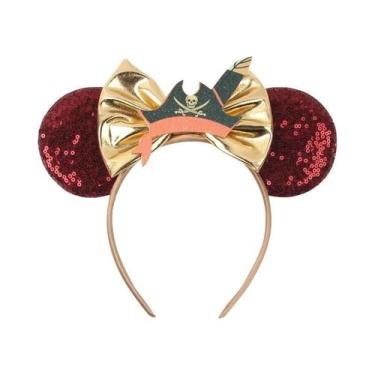 Imagem de Tiara De Orelhas De Rato Para Mulheres Com Lantejoulas E Laço, Acessór