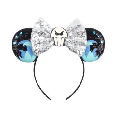 Imagem de Tiara De Orelhas De Rato Para Mulheres Com Lantejoulas E Laço, Acessór