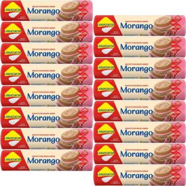 Imagem de Kit 16 Unid. Biscoito Recheado Lowçucar Zero Açucares Sabor Morango 12
