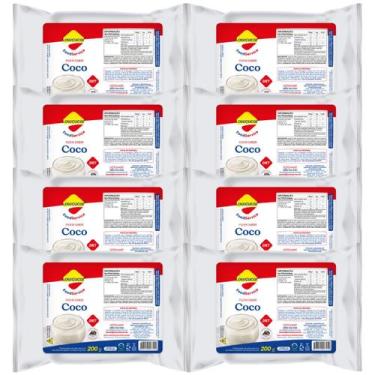Imagem de Kit 8 Unid. Pudim Lowçucar Zero Açucares Sabor Coco 200g