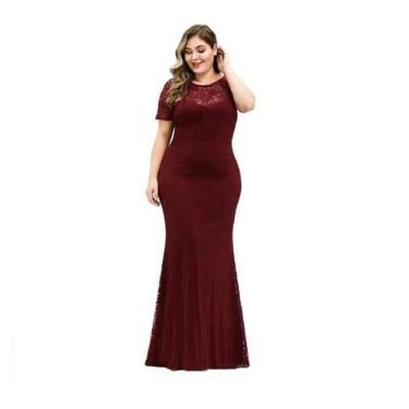 Imagem de Vestido Madrinha 50 Renda Longo Plus Size Civil Formatura Festa - Bell