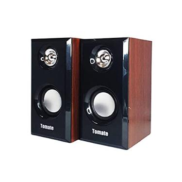 Imagem de CONJUNTO DE CAIXA DE SOM MULTIMÍDIA COM ACABAMENTO DE MADEIR