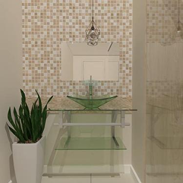 Imagem de GABINETE DE VIDRO 80CM AC CUBA QUADRADA INCOLOR