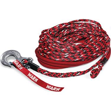 Imagem de WARN 102560 Spydura Nightline Cabo de guincho sintético reflexivo com extremidade de gancho giratório: 9,5 mm de diâmetro x 203 cm de comprimento, capacidade de 6 toneladas (5,4 kg)
