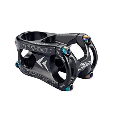 Imagem de Hastes de guidão para mountain bike, CNC com alça curta, 31,8 x 50 mm, haste de guidão de liga de alumínio para bicicleta de estrada, MTB, bicicleta cross-country (preto)