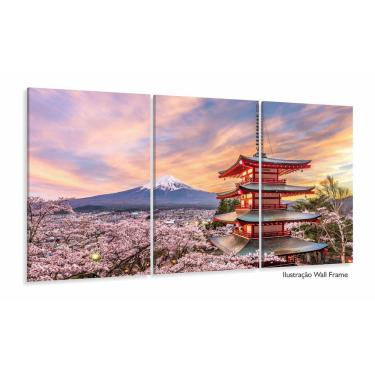Imagem de Quadros Decorativos Japão Oriental 120x60 3 peças