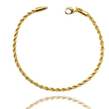 Imagem de Pulseira Banhado A Ouro Corrente Cordão Baiano Anna Prado