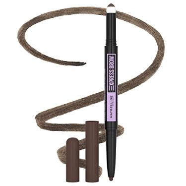 Imagem de Maybelline Express Brow 2-In-1 Pencil and Powder, Eyebrow Makeup, Deep Brown, 0.02 fl. oz.