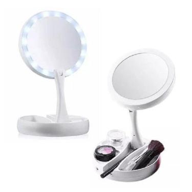 Imagem de Espelho Luz Led Dobrável Maquiagem Aumenta 10X - Concise Fashion Style