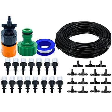 Imagem de Tingpai 33 pés sistema de irrigação por gotejamento planta jardim kit de manguei de rega automática micro sprinkler