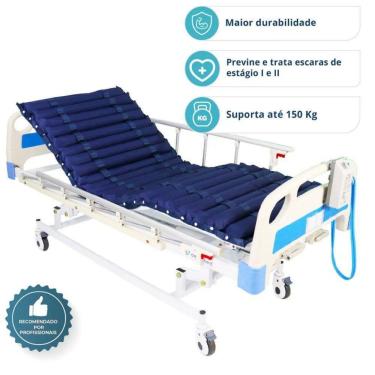 Imagem de Colchão Pneumático Para Tratamento De Escaras Azul 110v