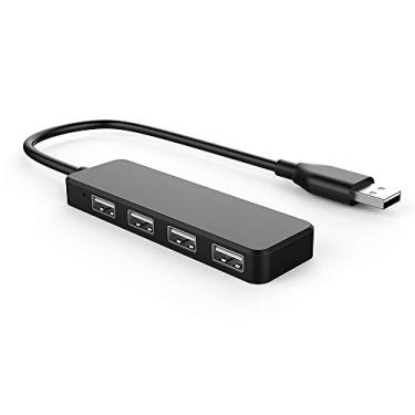 Imagem de Hub USB, adaptador USB 2.0 de 4 portas, divisor USB, expansor multiporta USB para iMac Pro, MacBook Air, Mac Mini/Pro, Surface Pro, notebook, laptop, pen drives USB e dispositivos móveis