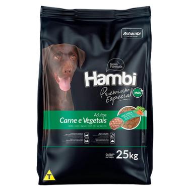 Imagem de Ração Seca Hambi Premium Especial Carne e Vegetais para Cães Adultos - 25 Kg