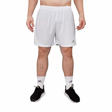 Imagem de Short Esportivo Basic Muvin – Masculino – Calção Esportivo – Bermuda Futebol - Tecnologia Dry – Voleibol – Handebol – Futevôlei – Beach Tennis – Confortável – Leve – Treino – Atividade Física (G, Branco)