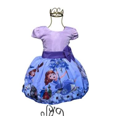 Imagem de Vestido Princesa Sofia Luxo Temático Infantil - Is Store
