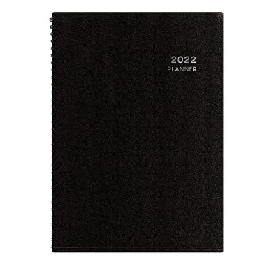 Imagem de Blue Sky Aligned Agenda de notas mensais 2022, 15 x 22 cm, capa pesada, semioculta, preto (123852-22)