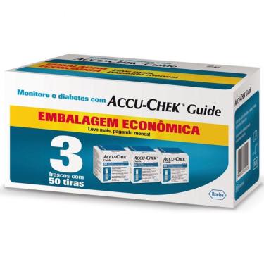 Imagem de Kit Accu-Chek Guide 3 Frascos De 50 Tiras Reagentes
