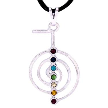 Imagem de Colar Cho-Ku-Rei com Strass no cordão 25x43mm - Sunshine Cristais Cor:Prata