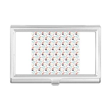 Imagem de Porta-cartão de visita branco com notas musicais coloridas da Tensive