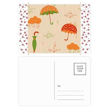 Imagem de Cloud Umbrella Rain Drip Weather Christmas Christmas Flower Celebration Cartão postal Blessing Mailing Card