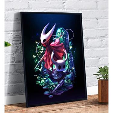 Imagem de Quadro decorativo emoldurado A4 Hollow Knight Jogo Arte Desenho