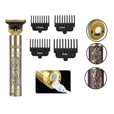 Imagem de Maquina Vintage de cortar Cabelo e Barba profissional – Modelo Dragão, USB recarregável, display bateria em LED, 1500mAh, duração 2-3 horas