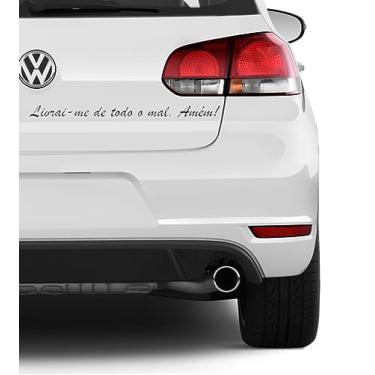 Imagem de Adesivo Decorativo Para Carro Frase Livrai-me de todo o mal, Amém