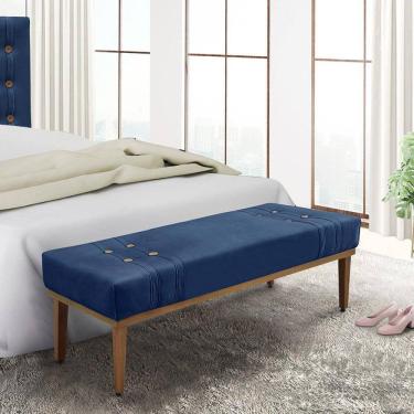 Imagem de Calçadeira Recamier Queen Gênova Spezzia Decor Azul Marinho