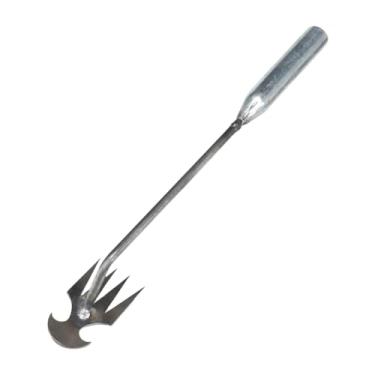 Imagem de Generic Ferramenta manual de capinação extrator de ervas daninhas ferramenta de remoção de ervas daninhas de aço carbono removedor de ervas daninhas, Prata 27cm