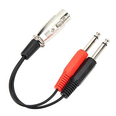 Imagem de Duplo 1 4 Polegada Macho para XLR Fêmea Y ​​Splitter Cabo de Som XLR Fêmea para Dual 6.35mm Macho Microfor Adaptador Conversor de Telefone 7.9 Polegadas Macho para Cabo XLR Fêmea