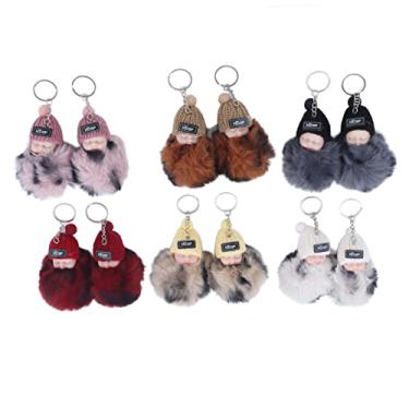 Imagem de 12pçs Mini Chaveiro De Brinquedos De Pelúcia Para Bebê Dormindo, Chaveiro De Boneca Emulacional Fofo Brinquedo De Pelúcia Para Bolsa Bolsa De Aniversário Prêmio De Estudante(NO.892-19)