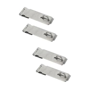 Imagem de Gadpiparty 4 Peças 3 ferragem da porta da garagem ferrolho de cadeado v34 fechaduras ferrolho da porta cadeado ferrolho fecho de porta trancar fechadura da porta a cerca Trava da porta Fivela